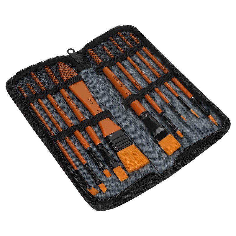 Oil Paint Brush Set Hand Tempered Ergonomic Handle Paint Brush