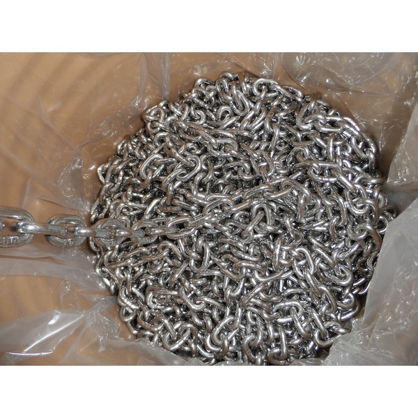 Stainless Steel Anchor Chain 316 1/4" ISO G4 (005 ft)