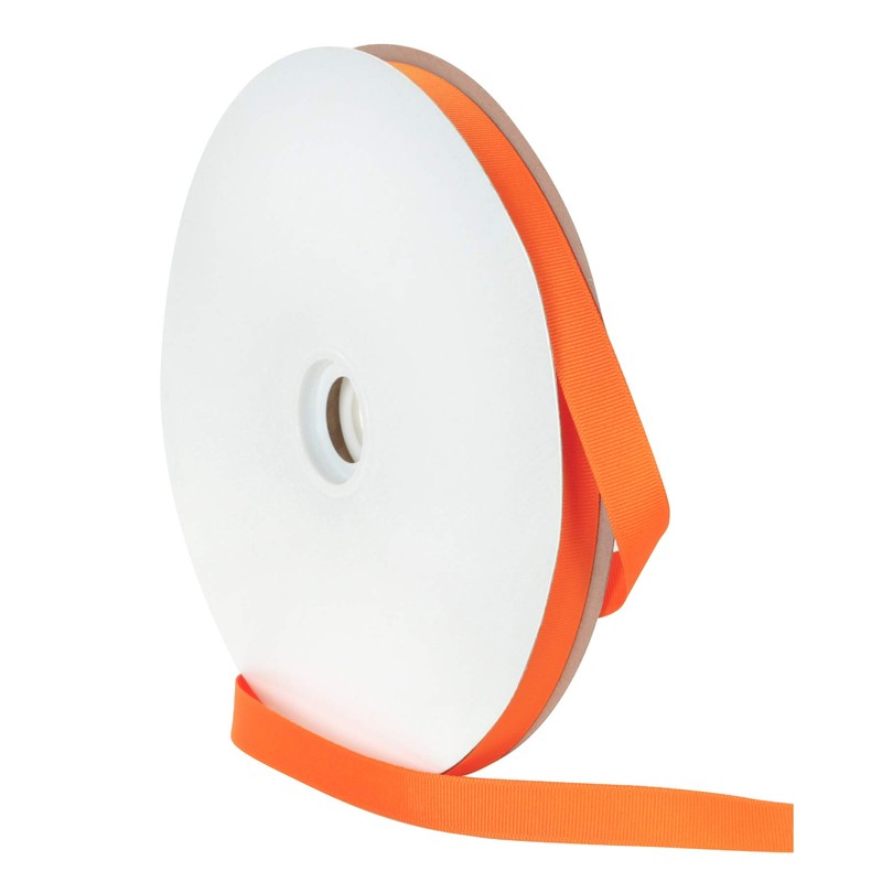 Berwick Offray Cinta de grogrén de 5/8 pulgadas, naranja torrido,