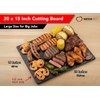 Commercial Grade Black Cutting Board - 20 x 15 Inch