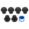uxcell 6Pcs M14x1.5 Outer Hex Head Male Thread Socket Pipe