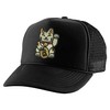 Trucker Hat Chinese Cat Lucky Snapback Cap (Black)