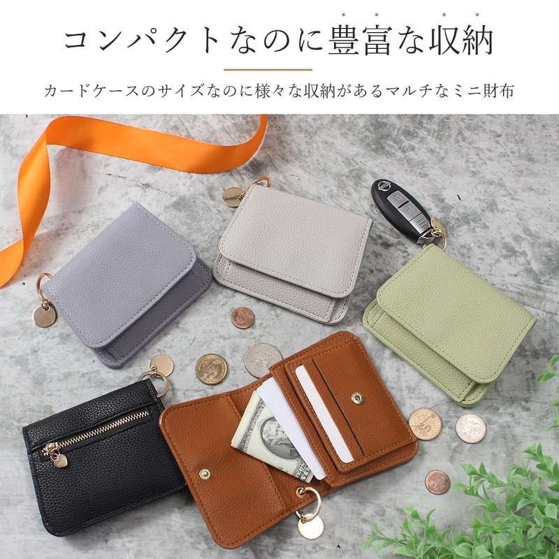 Blancom bp-2020 Women's Mini Wallet, Coin Purse, Bifold Pass Case,
