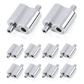 10 Pack Wire Rope Cable Clamp, 1/16" Stainless Steel Wire Rope Cable Clip Clamp, Two-Way Cable Clamp, Freely Adjustable Wire Rope Clips for Picture Hanging Lifting Fit for 1.5-2.5mm Wire Ropes(M3)