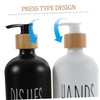 Mikinona Lotion Dispenser Set with Bamboo Tray Ergonomic Pump for