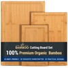 Hiware 3-piece Bamboo Cutting Boards for Kitchen, Heavy Duty Bamboo
