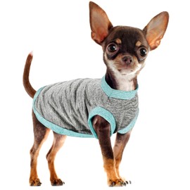 Chic Ion Polyester Dog Vest: Adorable Fashion Dog Apparel for Small, Medium, and Large Breeds, Moisture-Wicking, Soft, Anti-Static, Durable, and Easy-to-Clean Design Dog Shirt Grey L