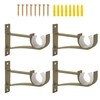 4 Pack Heavy Duty Curtain Rod Bracket Single Curtain Rod