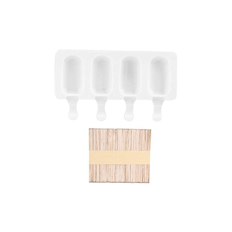 Molde para Helados, Molde De Silicona Con 4 Compartimentos para