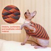 OUOBOB Sphynx Cat Clothes, Breathable Hairless Cat Shirts, Stripe Kitten
