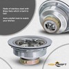 Highcraft 9763 Kitchen Sink (3-1/2 Inch) Stainless Steel Drain Assembly