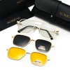 AUSQUQI 3in1 Magnetic Clip On Sunglasses Polarized For Women Mens