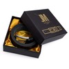 John Moses - Mens Leather Belt with Scratch Resistant Buckle