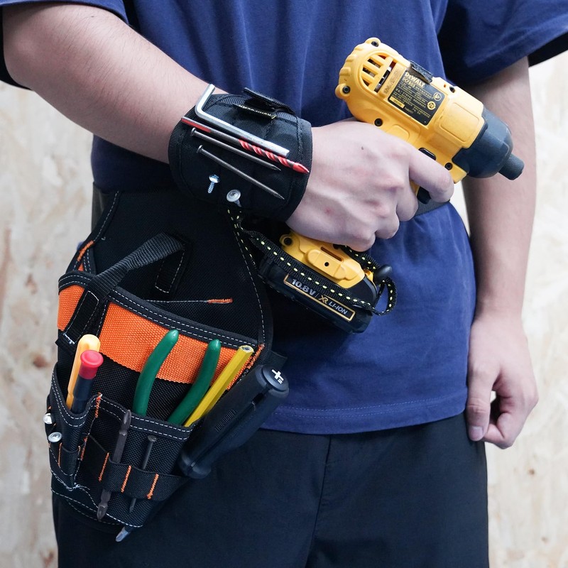 Right Handed Drill Holster,KUNN 3-in-1 Impact Driver Holder Combo with