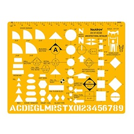 Liquidraw Architectural Scale Ruler Drawing Template Stencil Architect Technical Drafting Supplies, Architecture Furniture Design Symbols for House Interior Floor Plan