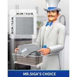 MR.SIGA Waffle Weave Cleaning Cloths, Ultra Absorbent and Lint Free, 6 Pack