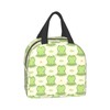Hulnulnu Cute Frog and Dragonfly Insulated Lunch Bag Reusable Lunch
