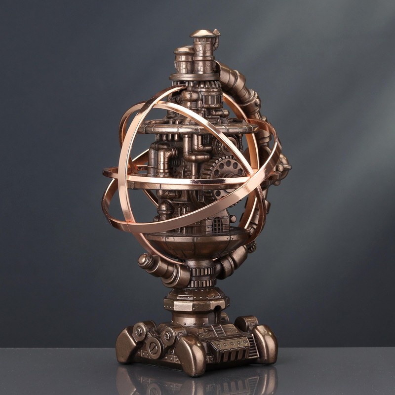 Veronese Design 7 1/8 Inch Tall Steampunk Mechanicus Gyroscope Resin