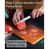 Cook N Home Paring Knife Set 4-Piece, High Carbon Stainless