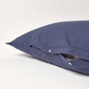 HOMESCAPES Navy Blue Pure Egyptian Cotton V-Shape Pillowcase 200 TC