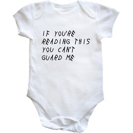 Hippowarehouse If you're reading this you can't guard me basketball baby vest bodysuit (short sleeve) boys girls