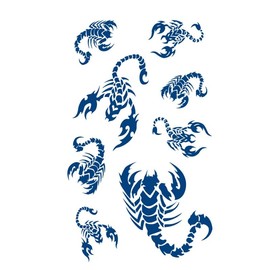 GZ177 230 Temporary Scorpion Semi-Permanent Tattoo Long Lasting Tattoo Fake Tattoo 2 Sheets