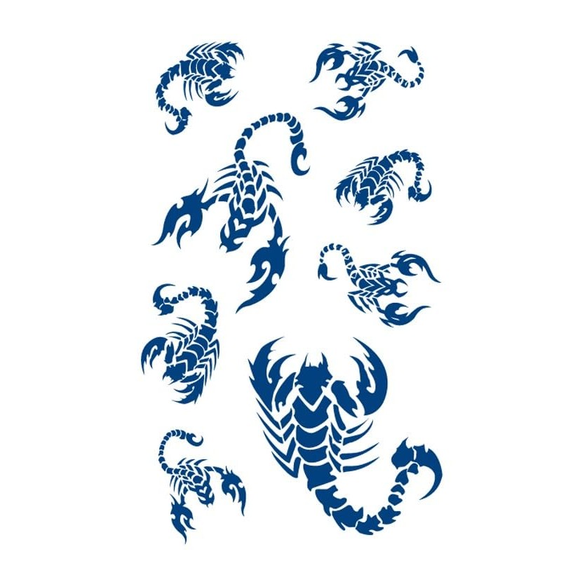 GZ177 230 Temporary Scorpion Semi-Permanent Tattoo Long Lasting Tattoo Fake