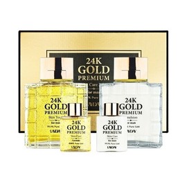 24K Gold Men's Skincare 2-Piece Set (Free Gift = Peach Blossom Cream [Men's])