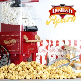Gourmet Caramel Popcorn by Its Delish, 16 OZ Jumbo Container – Original Caramel Corn Air Popped Sweet and Crunchy Glazed Carmel Corn Snack, Movie Night, Parties, Events - Gluten Free, Vegan, Kosher