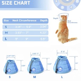 YQkangzhu Cat Recovery Collar, Dog Cone Collar, Soft Adjustable Elizabethan Collars Cones, Protective Pet E Collar After Surgery Injuries, Breathable Lightweight Collar for Small Pet Kittens Puppy(M)