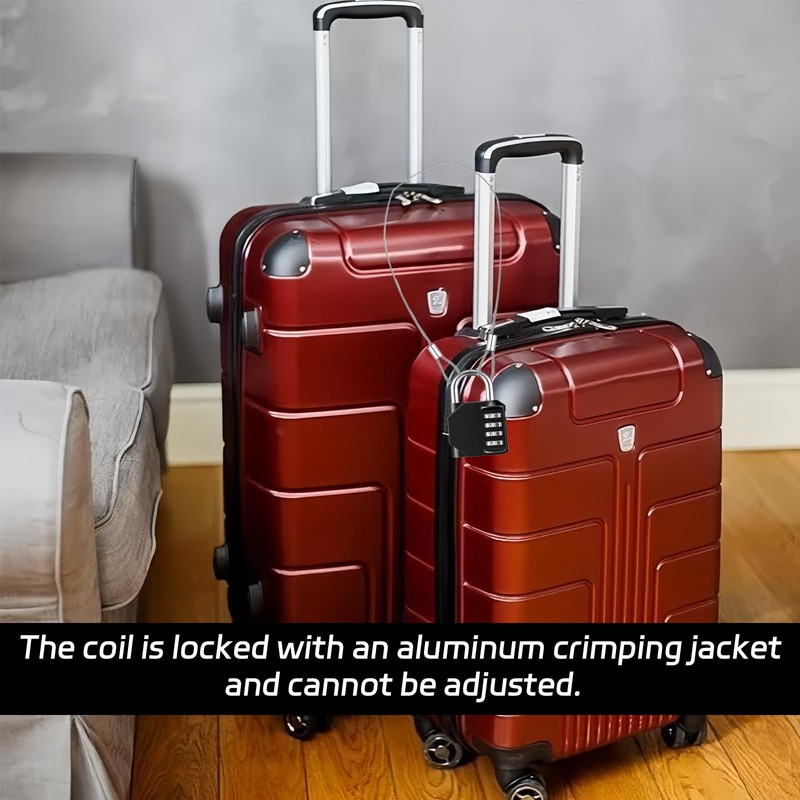 5 Pcs Cable Lock, Rust and Corrosion Resistant Security Cable,