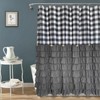 Seasonwood Farmhouse Shower Curtain Grey Shower Curtain with Button Bathroom