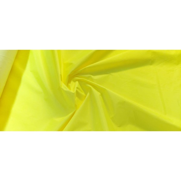 Waterproof 4oz Nylon Fabric Material PU Coated - HI-VIZ Yellow,