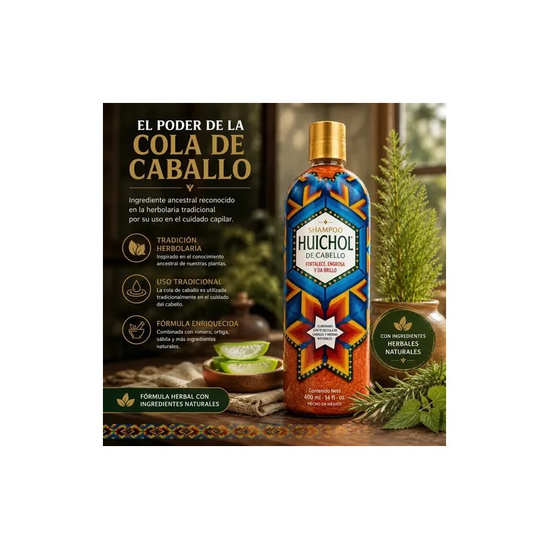 Shampoo Huichol Original Fortalecedor (brillo) Cabello 400ml