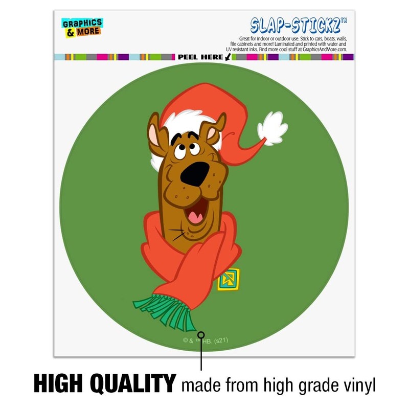 A Scooby Christmas Automotive Car Window Locker Circle Bumper Sticker