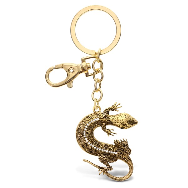CoTa Global - Gold Gecko Sparkling Keychain Charm - 6.5