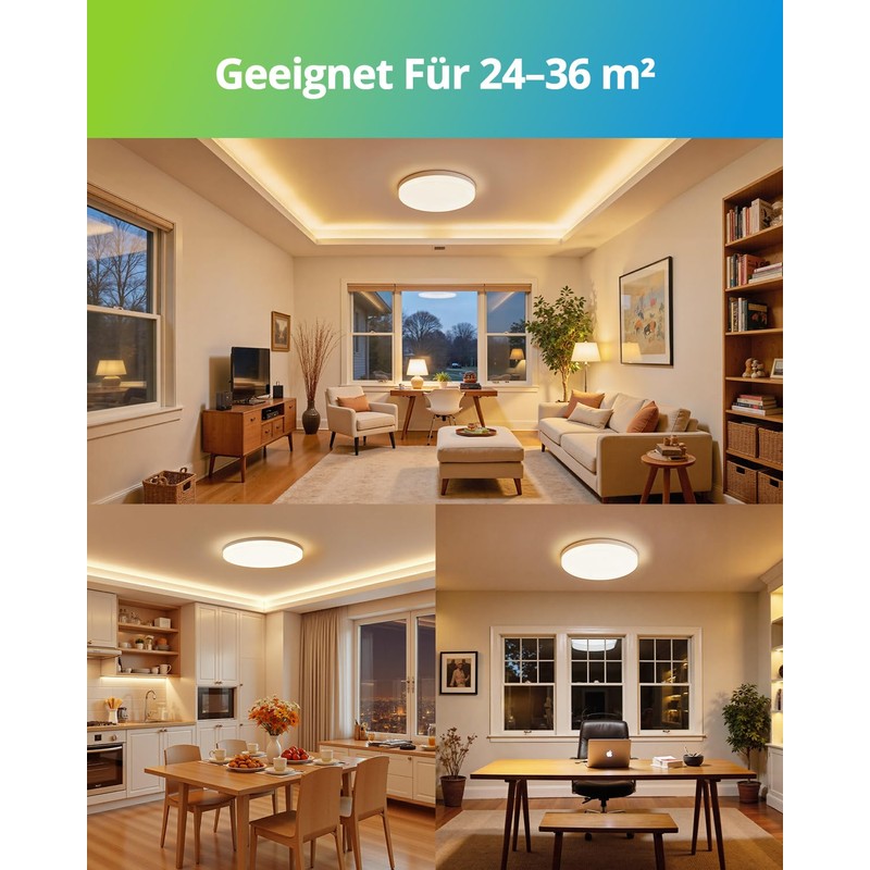 Yafido LED Ceiling Light Ultra Slim 48W UFO LED Panel