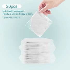 Jiehuxi KN95 Face Masks White 20 PCS Individually Wrapped Disposable Breathable 5-Layer Protection Cup Dust Mask