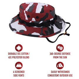 Rothco Camo Boonie Hat Bucket Hat Military Hat