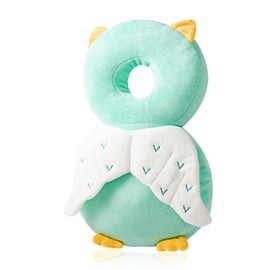 JINYJIA Baby Head Protection, Breathable Baby Head Protective Pads, Adjustable Baby Protective Pillow, for Toddlers Crawling and Learning to Run, for Children from 4 to 24 Months, Owl