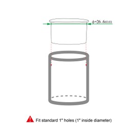 SummitLink Pool Fence Hole Plug Deck Patio Ground Cover Caps (15pcs, Beige (Heavy Duty))
