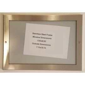 Elevator Certificate Frame 5 .63 x 8.63 Stainless Steel