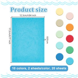 OLYCRAFT 20 Sheets Insert Cardstock Compatible Paperwhite 6.8x4.8 Inch Colorful Cardstock Paper Inserts Solid Color Paper Insert 0.1mm Thick Insert for 11th Generation-2021 Electronic Reader Clearcase
