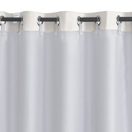 GYROHOME Greyish White Thermal Insulated Room Darkening Curtain Liner 1 Panel, 50"x105" Liner for 108" Length Curtains -Ring Included-