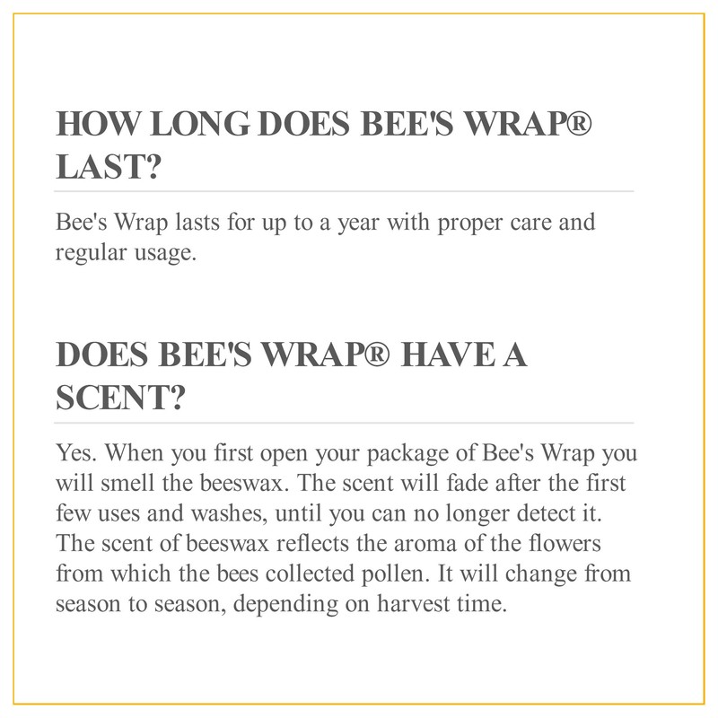 Bees Wrap 153CW10113 Set of 3 Cheese Wraps Plastic Alternative