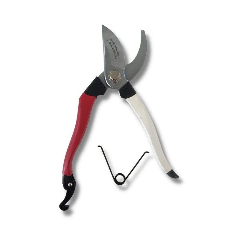 Phoenix Tools Professional Grade Hand Prunner Japanese Steel Red/White
