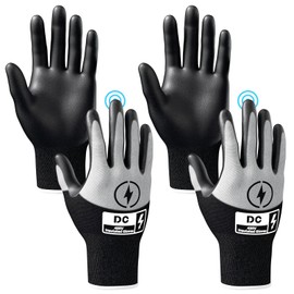 SAVECASH 2 Pair Insulated Electrician Gloves, 400V High Voltage Electrical Gloves, Touch Screen Electrical Tools for Men, Non-slip Flame Retardant Work Gloves