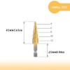 Ruidee 3Pcs Step Bits Set HSS Step Cone Drill Bit
