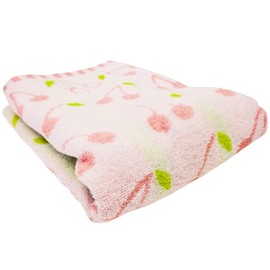 Hayashi BK425702 Bath Towel, Approx. 23.6 x 47.2 inches (60 x 120 cm), Non-twist Yarn, Soft, Cherry