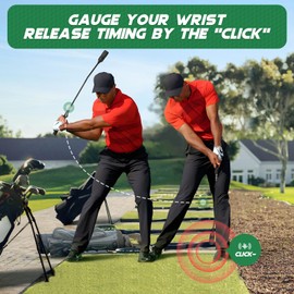 Zcoorey Golf Swing Trainer - Click Stick Golf Trainer for Golf Tempo Practice, Weighted Golf Training Aid Helps Enhance Strength, Improve Swing Rhythm & Maintain Balance